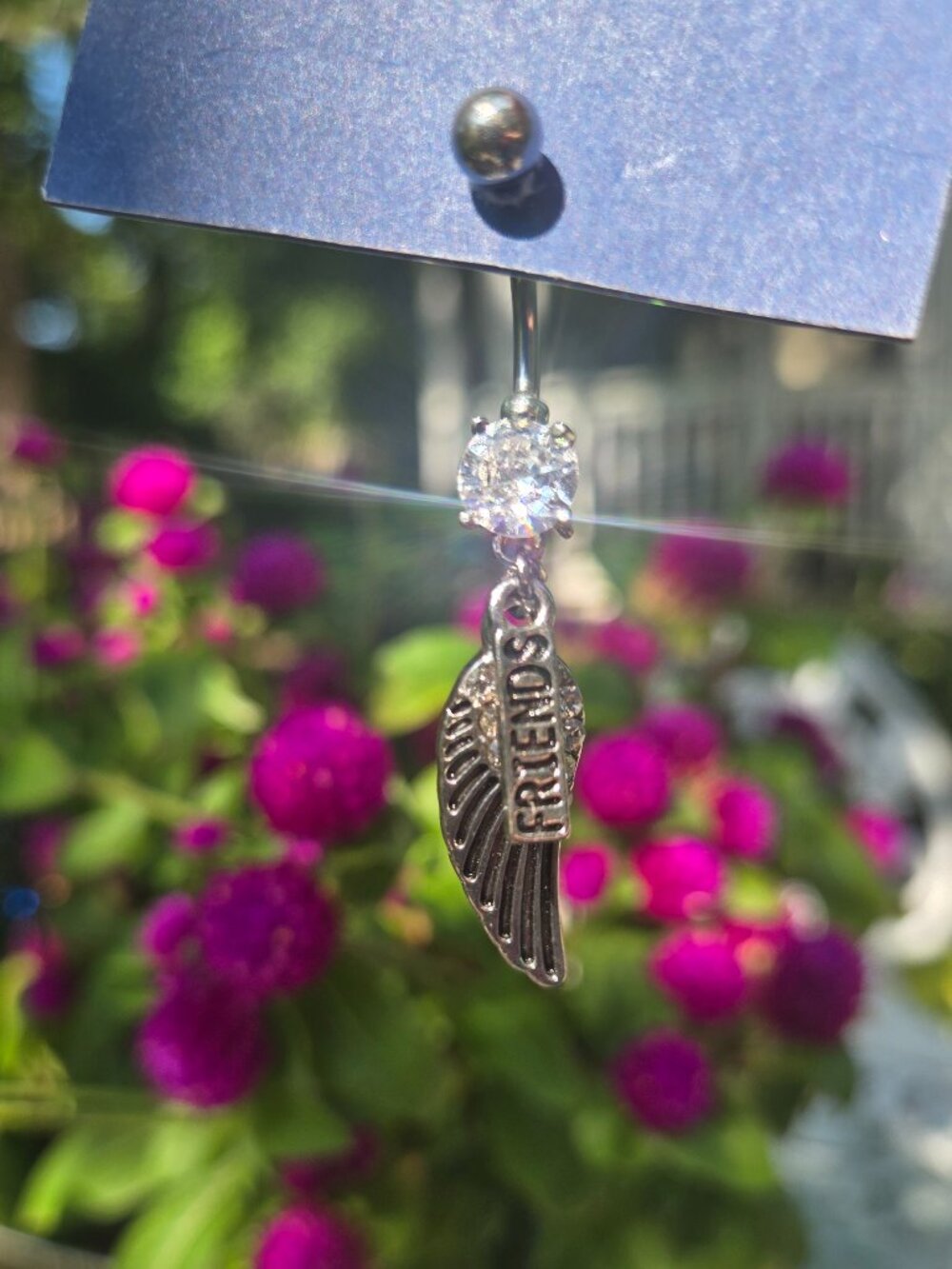 Friends angel wing belly ring